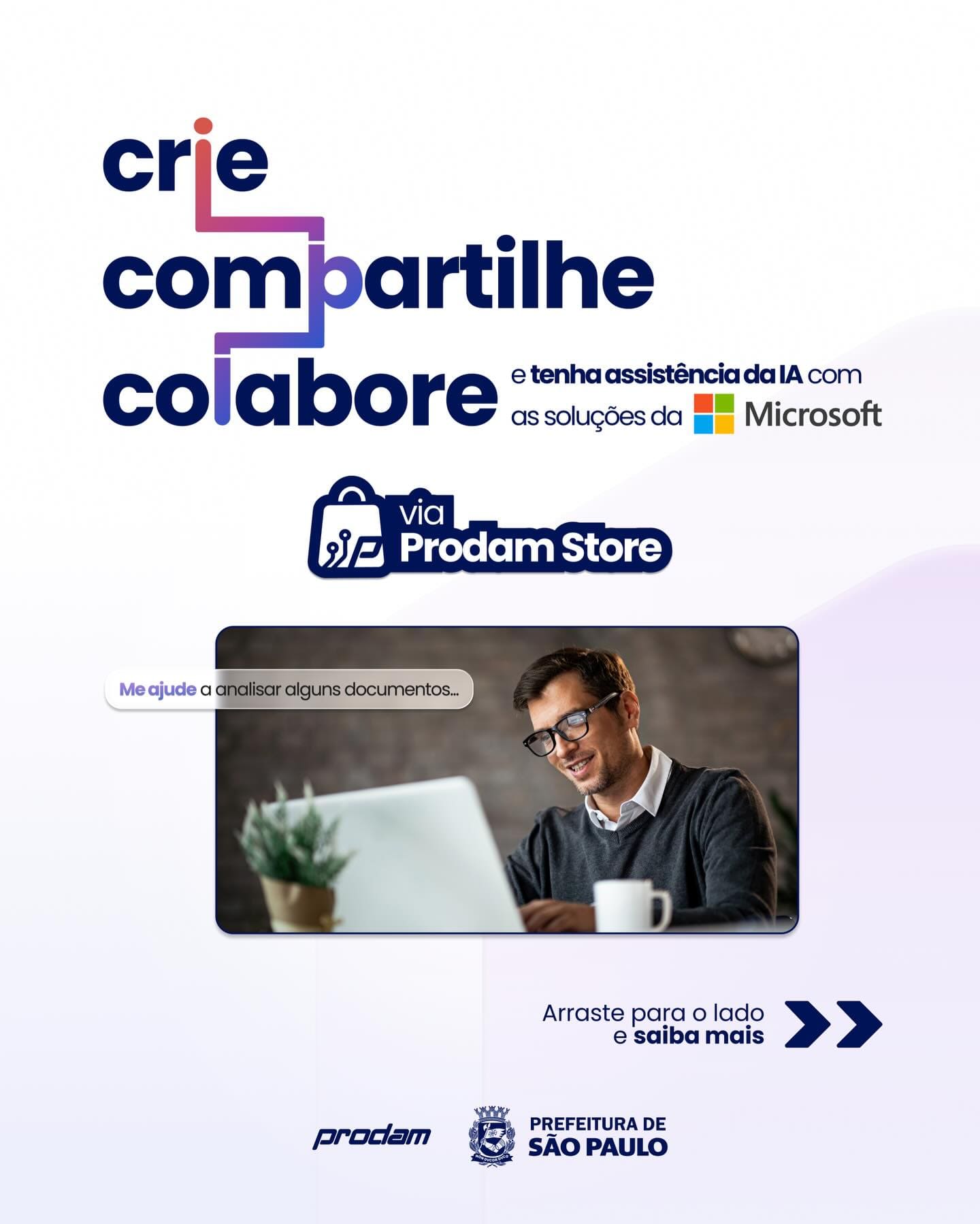 Banner "Crie, compartilhe e colabore"