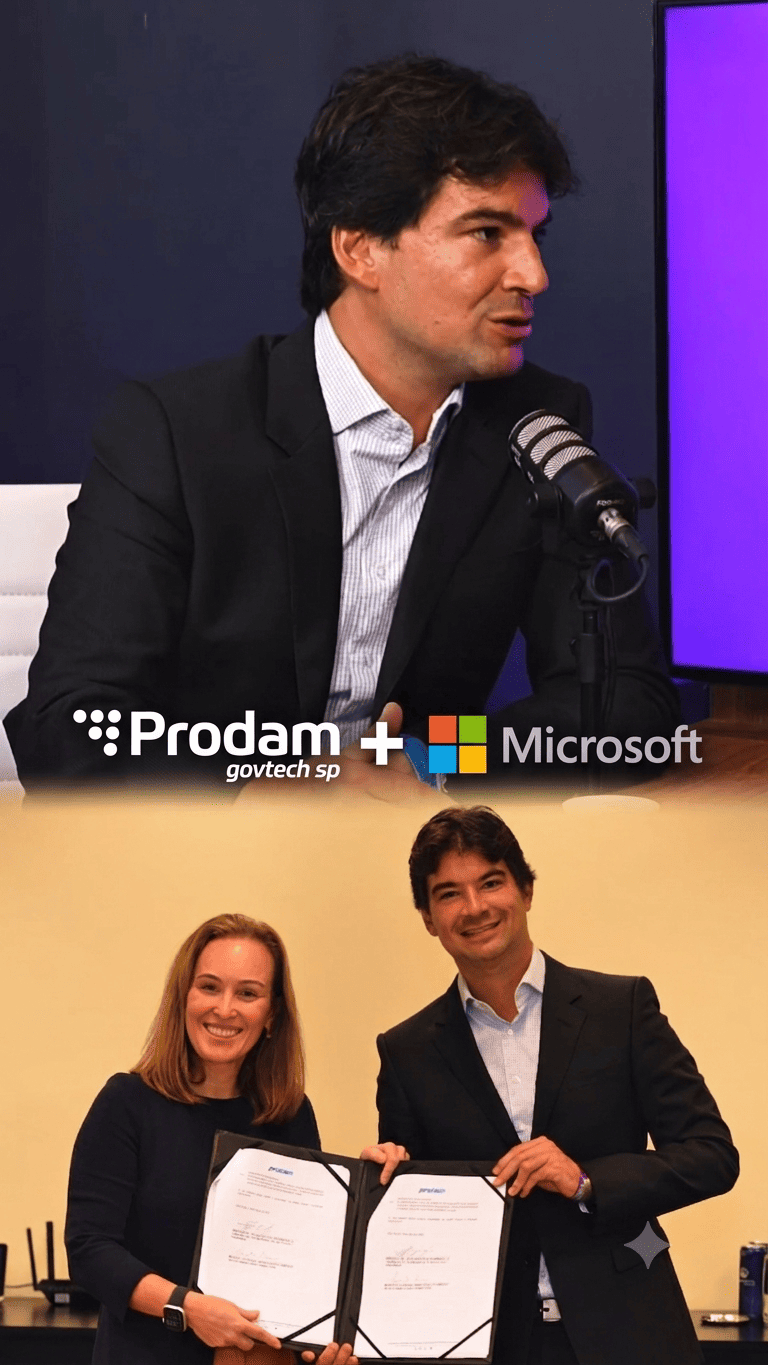 Imagem do Francisco Forbes e representante da Microsoft
